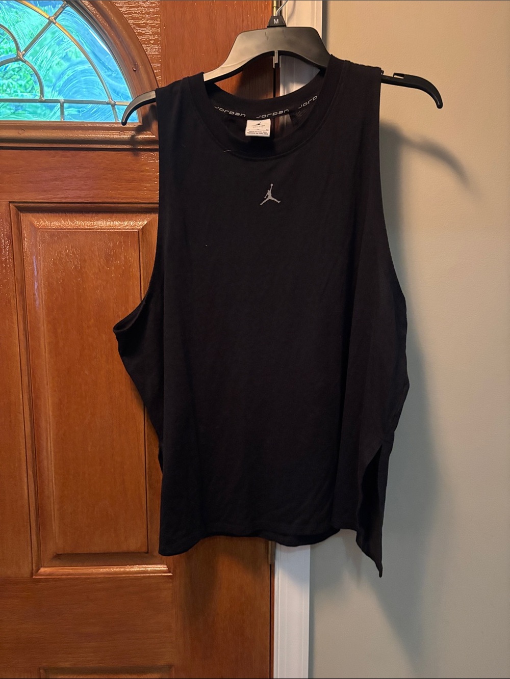 Jordan Black Muscle Tank with Subtle Jumpman Logo